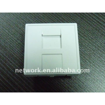 Soporte en blanco estándar francés para 1 Keystone Jack 45 x 45 mm placa de cable de red